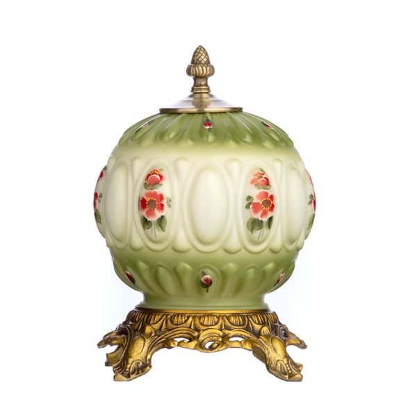 10" Nite Lite/Green with Red Flower